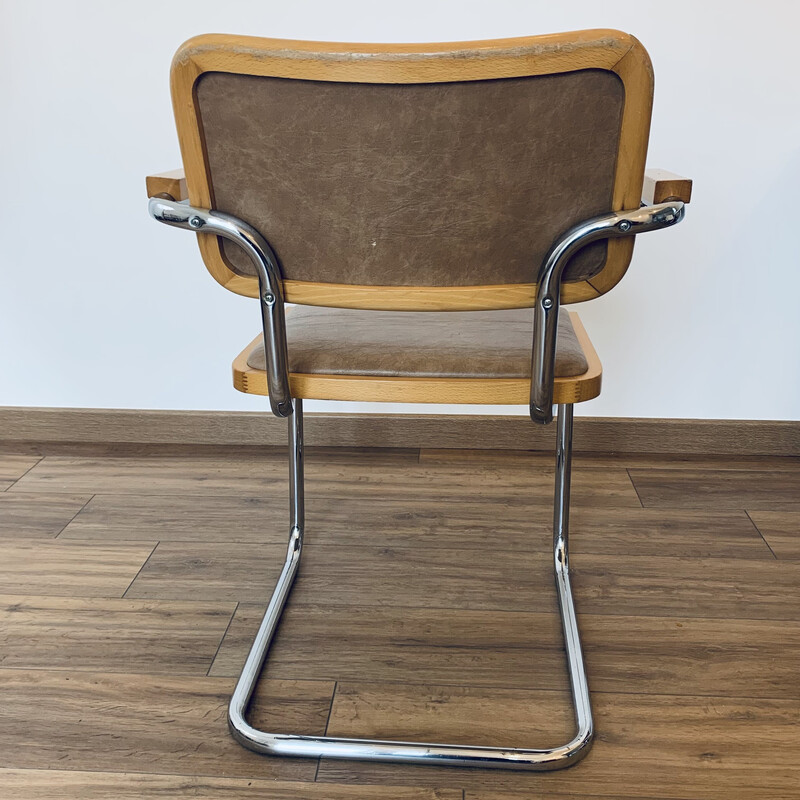 Pair of vintage B64 chairs by Marcel Breuer, 1980