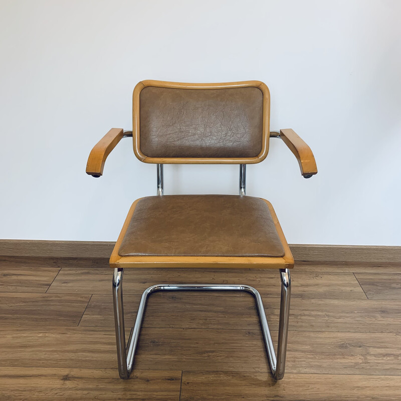 Pair of vintage B64 chairs by Marcel Breuer, 1980