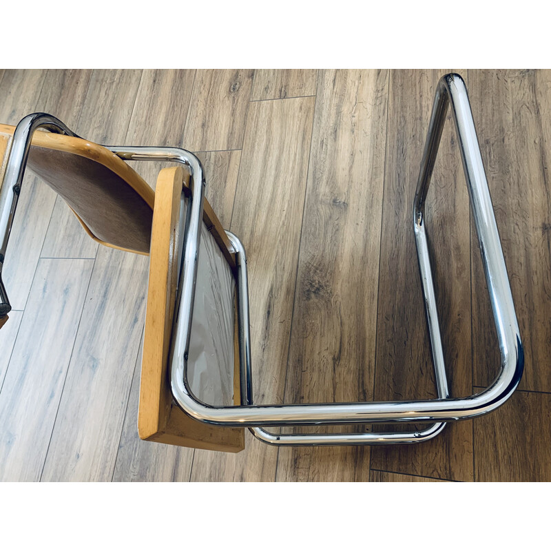 Pair of vintage B64 chairs by Marcel Breuer, 1980