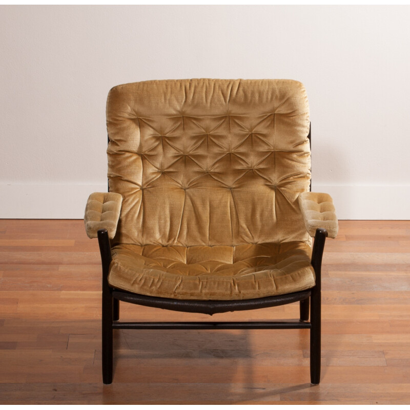 DUX Armchair in velours, Kenneth BERGENBLAD - 1970s