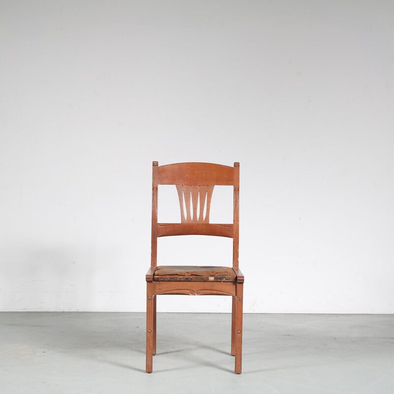 Vintage stoel van Gerrit Willem Dijsselhof voor E.J. van Wisselingh, Nederland 1900