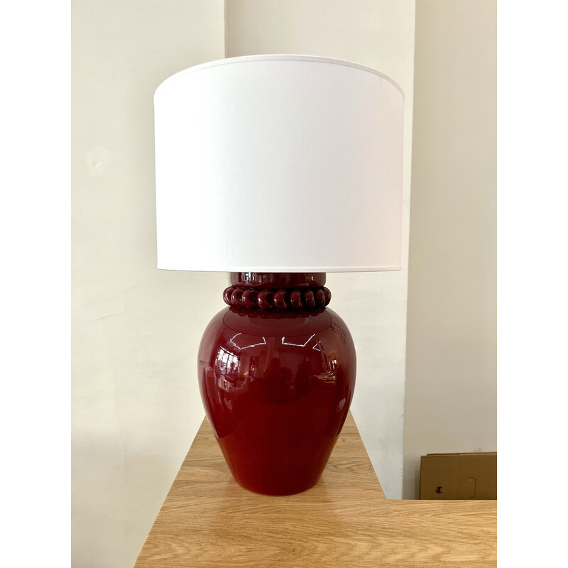 Vintage-Lampe aus Keramik von Pol Chambost, 1950