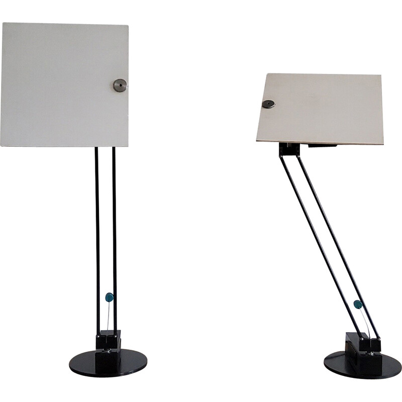 Vintage W.O Lampenpaar von Sacha Ketoff für Aluminor, 1980-1990