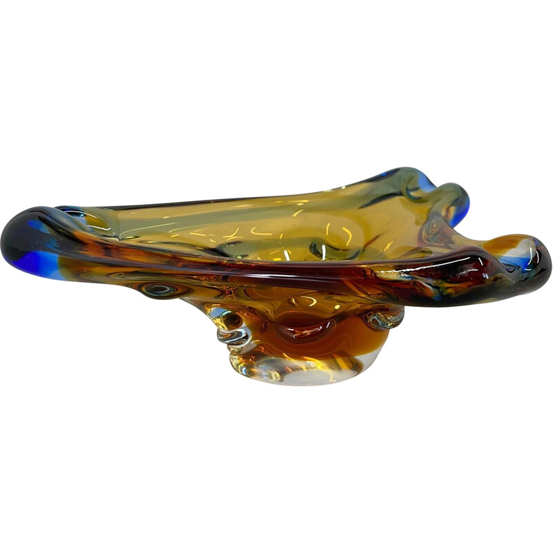 Vintage Bohemian Art Glass ashtray by Josef Hospodka, 1960s