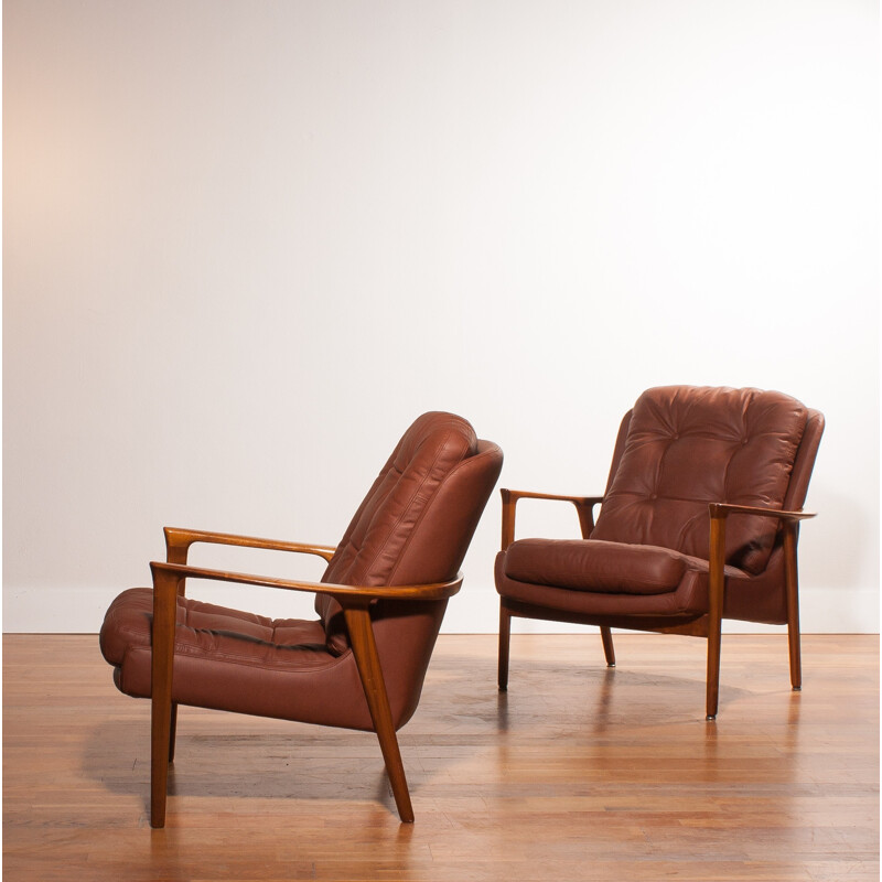 Pair of Bröderna Andersson "Tunis" armchairs, Inge ANDERSSON - 1960s