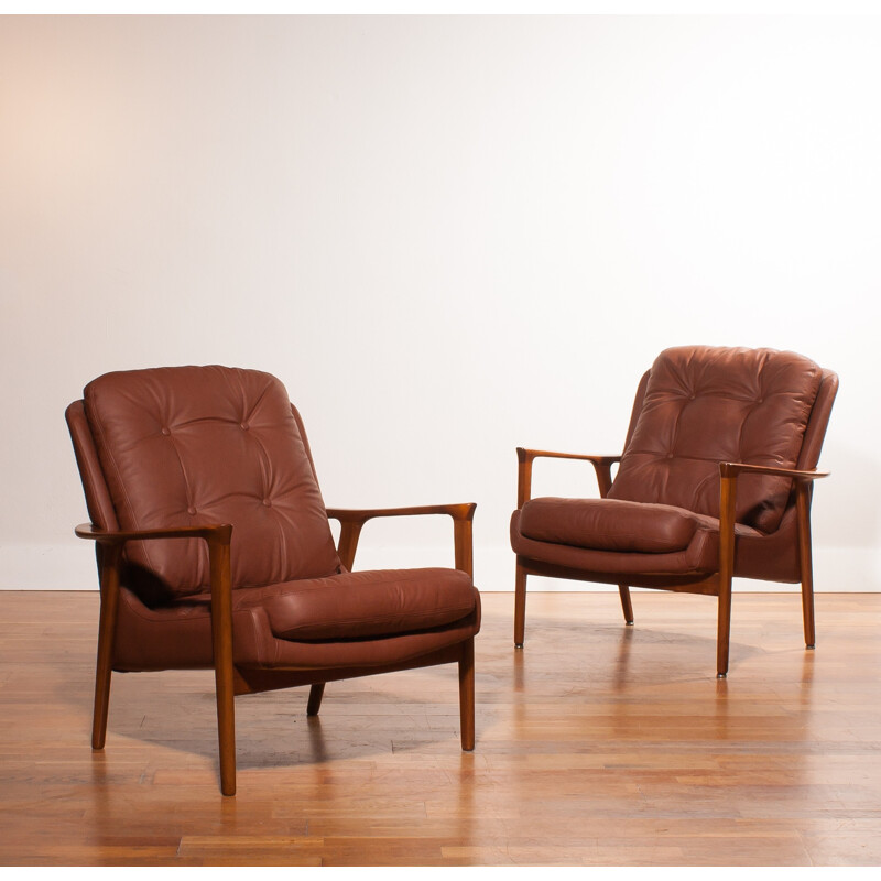 Pair of Bröderna Andersson "Tunis" armchairs, Inge ANDERSSON - 1960s