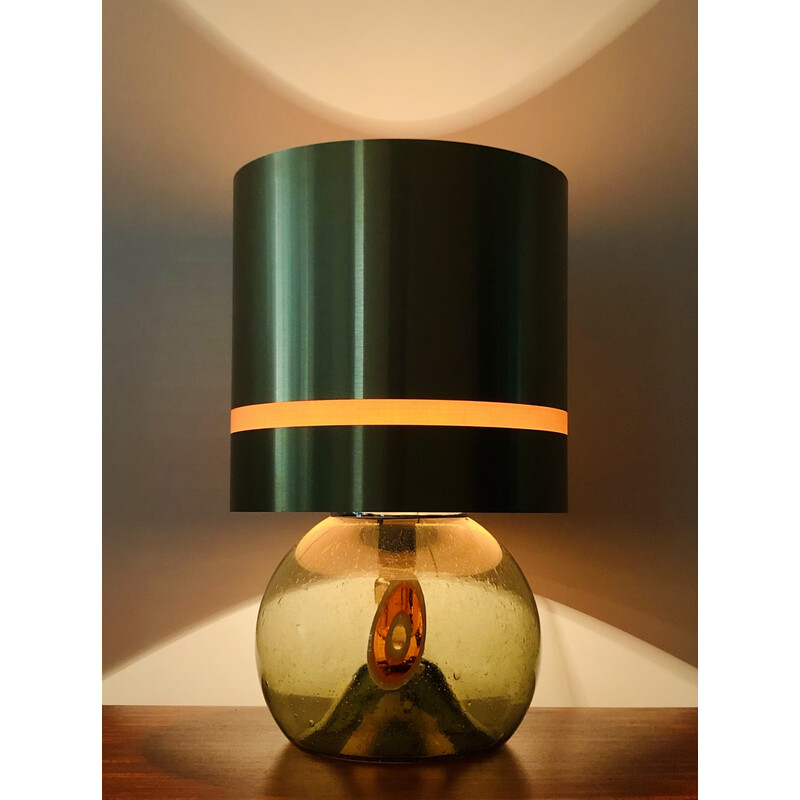 Vintage lamp with glass base, Italy 1970