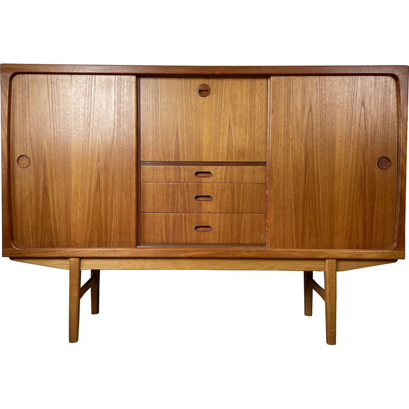 Vintage teak sideboard with 2 shelves, Denmark 1960