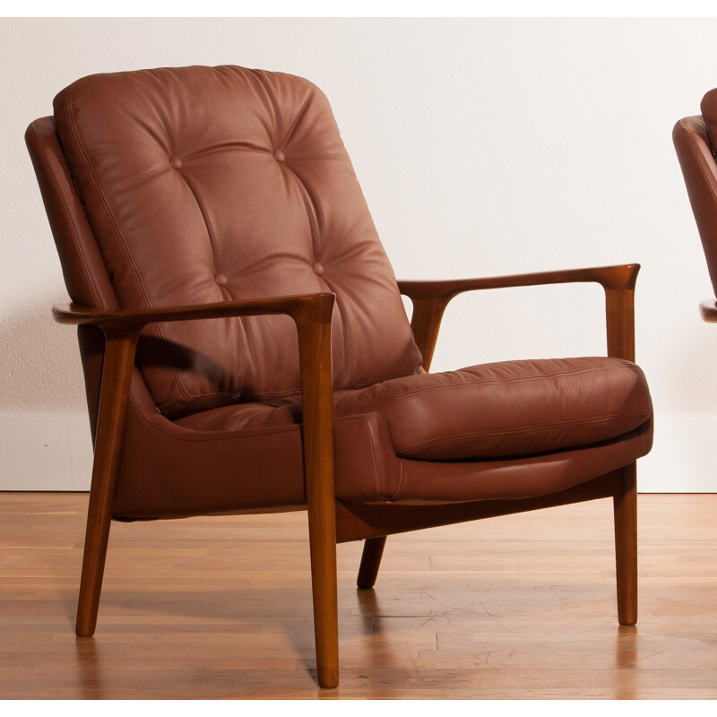 Pair of Bröderna Andersson "Tunis" armchairs, Inge ANDERSSON - 1960s