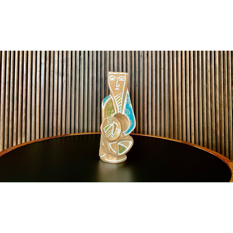 Escultura de mesa de cerámica figurativa italiana de época del ceramista Elio Schiavon para Skk, años 50