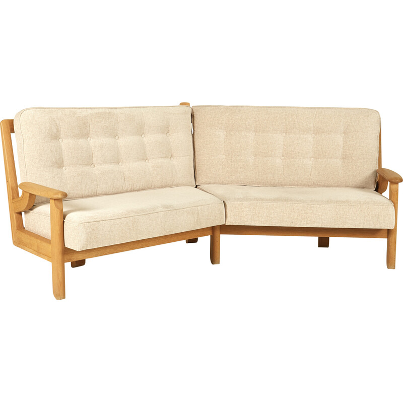 Vintage-Sofa aus Eiche von Guillerme und Chambron, Frankreich 1960