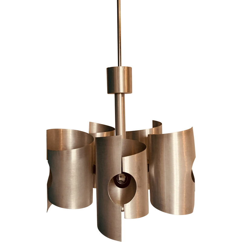 Vintage Polam 5-light chandelier, 1970