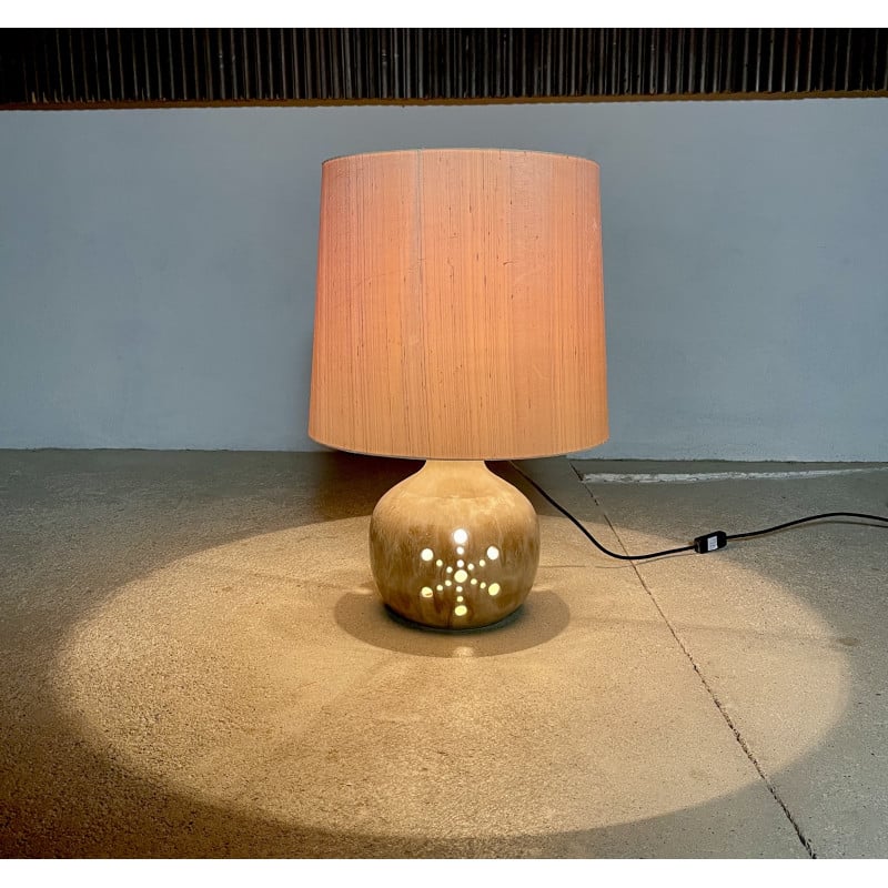 German vintage ceramic table lamp by Hustadt Leuchten, 1960s