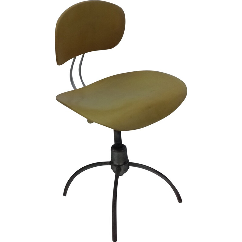 Wilde and Spieth adjustable yellow desk chair, Egon EIERMANN - 1950s 