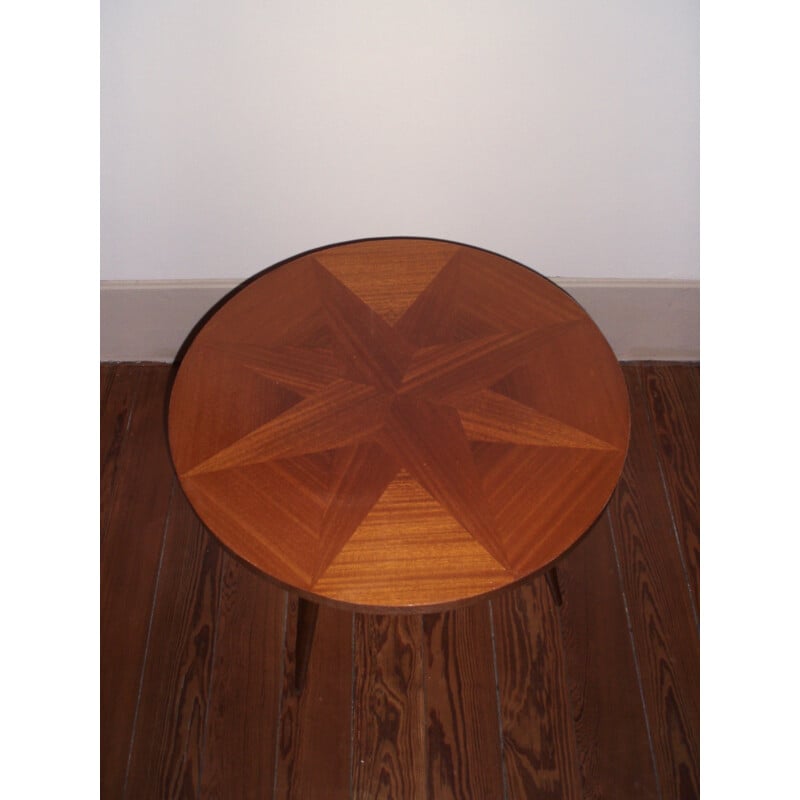 Vintage compass feet tripode side table - 1960s