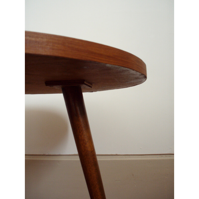Vintage compass feet tripode side table - 1960s