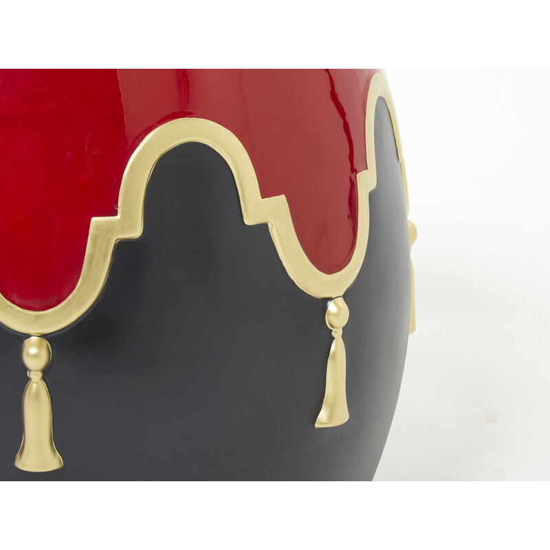 Vintage ceramic footrest model Louis XIV by Elizabeth Garouste and Mattia Bonetti, 1990