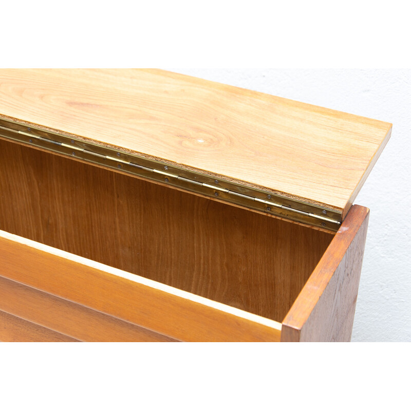 Vintage chest of drawers in oak wood and beech wood, Czechoslovakia 1960