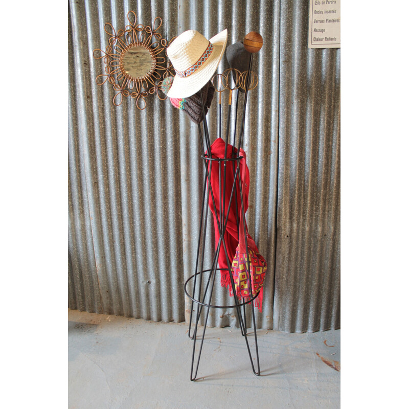 Vintage Geo Astrolab coat rack by Roger Feraud, 1950s