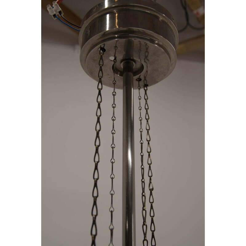 Suspension vintage Art Nouveau ajustable en nickel par Franta Anyz, 1920