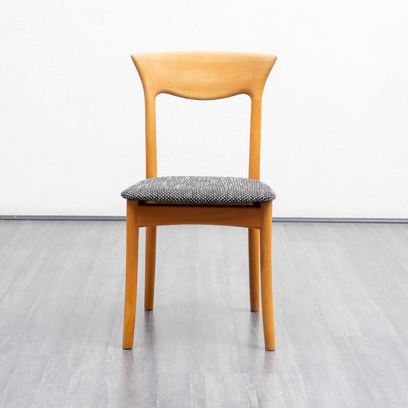 Set van 4 vintage beukenhouten stoelen met bekleding door Juul Kristensen, Denemarken