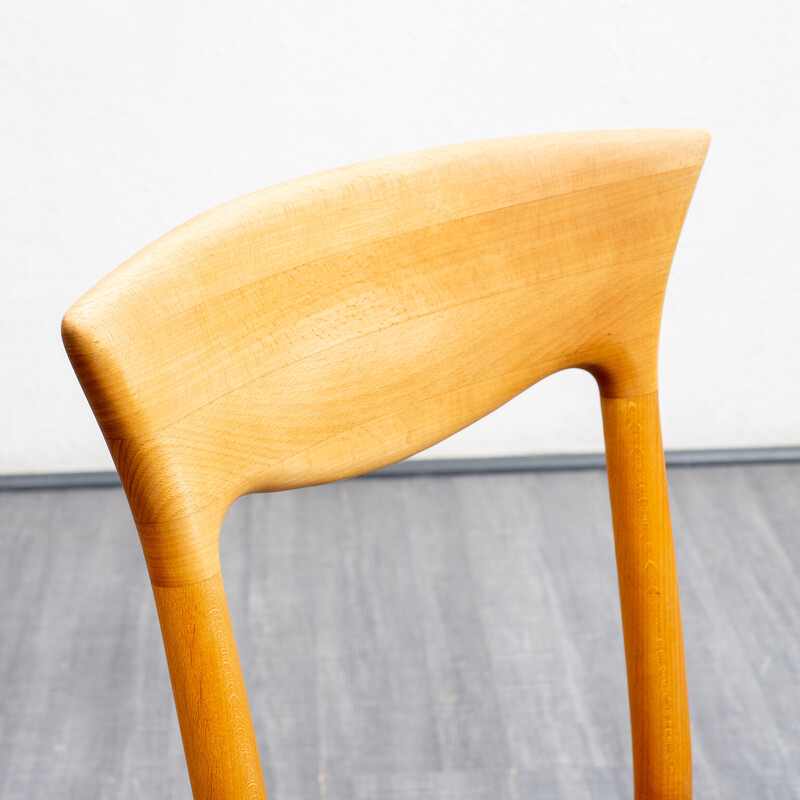 Satz von 4 Vintage-Stühlen aus Buchenholz mit Polsterung von Juul Kristensen, Dänemark