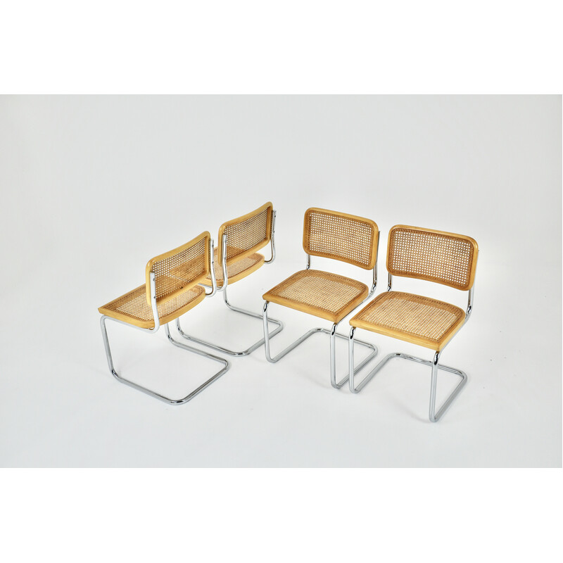 Lot de 4 chaises vintage B32 par Marcel Breuer