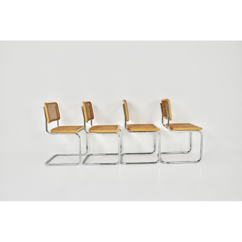 Satz von 4 Vintage-Stühlen B32 von Marcel Breuer