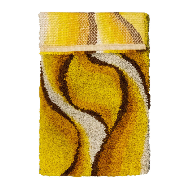 Vintage yellow Flames Desso rug