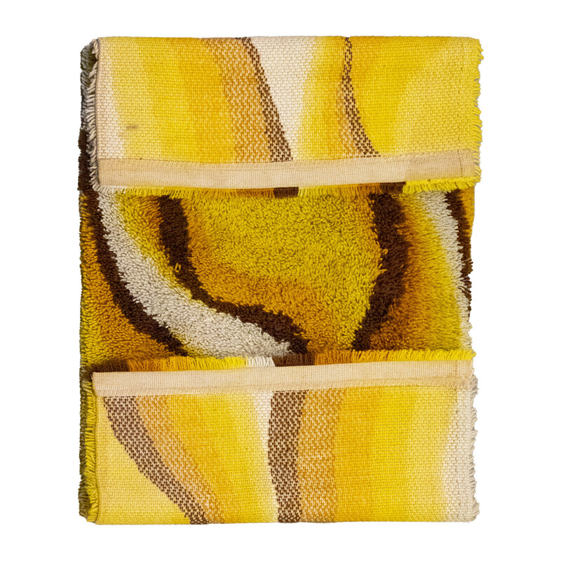 Vintage yellow Flames Desso rug