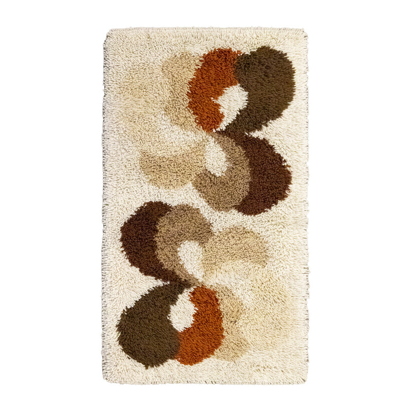 Vintage brown Flowers Desso rug