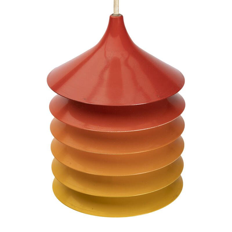 Vintage orange Duett pendant lamp by Bent Gantzel Boysen for Ikea