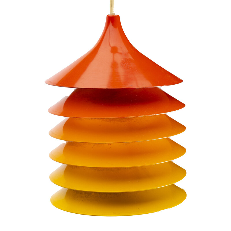 Suspensión naranja vintage Duett de Bent Gantzel Boysen para Ikea