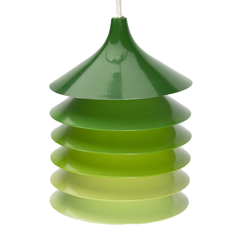 Vintage-Hängeleuchte Duett grün von Bent Gantzel Boysen für Ikea