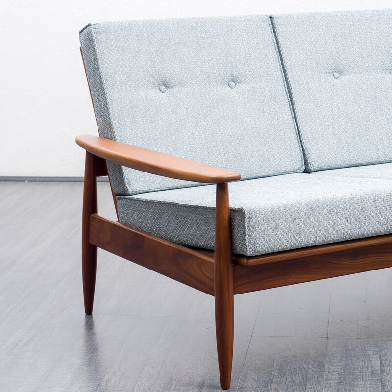 Mid century teak sofa with cushions, 1960s