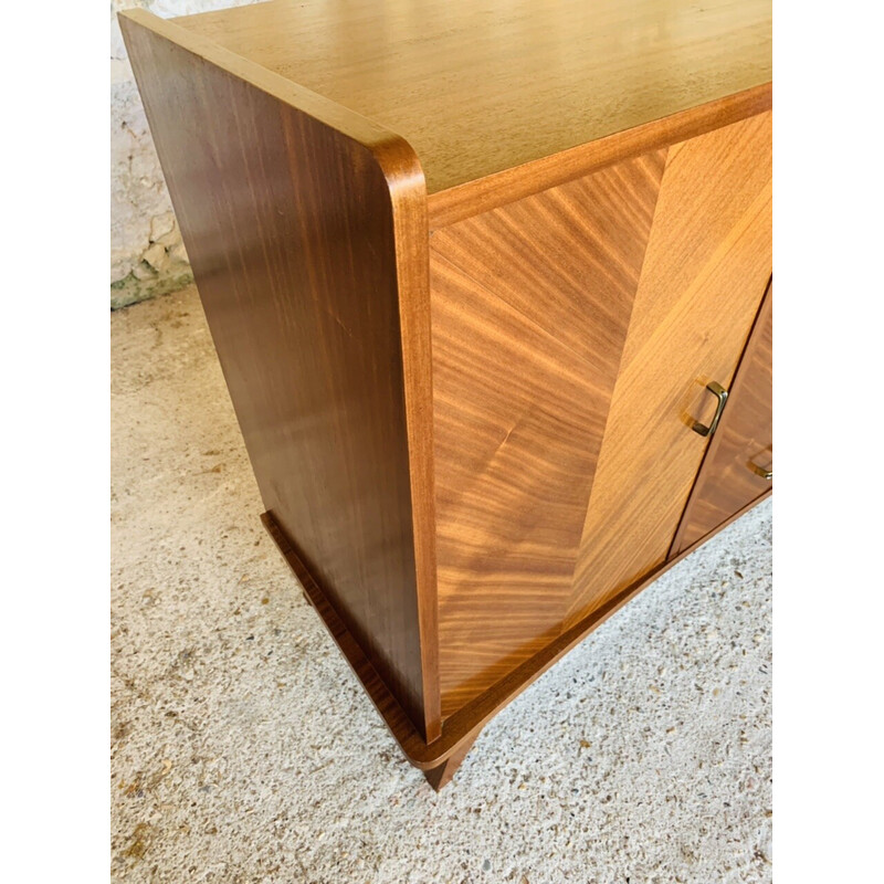 Vintage solid oakwood sideboard with 4 drawers, 1960