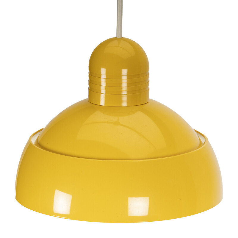 Vintage yellow plastik Osram pendant lamp, 1970s