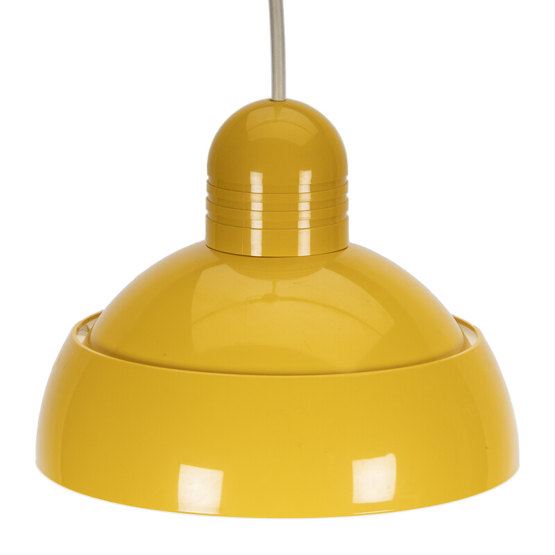 Lámpara de suspensión Osram vintage en plástico amarillo, 1970