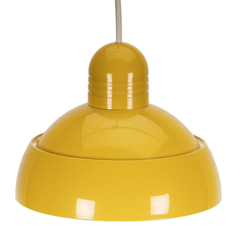 Vintage yellow plastik Osram pendant lamp, 1970s