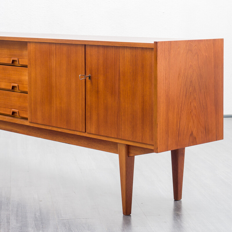 Vintage teak sideboard with three drawers and two doors, 1960s