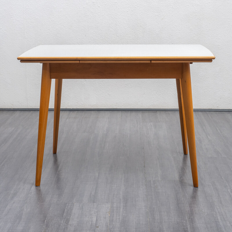 Vintage beechwood table with extensions, 1950s