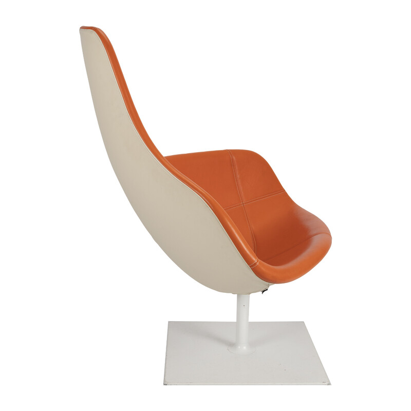 Fjord oranje vintage fauteuil van Patricia Urquiola voor Moroso