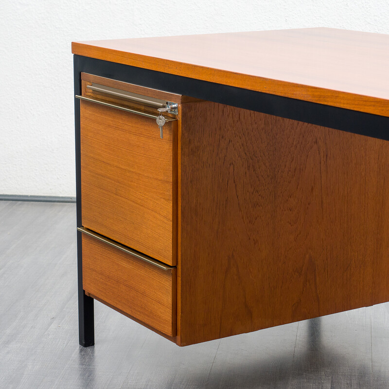 Minimalistischer Vintage-Schreibtisch aus Teakholz und Metall, 1960