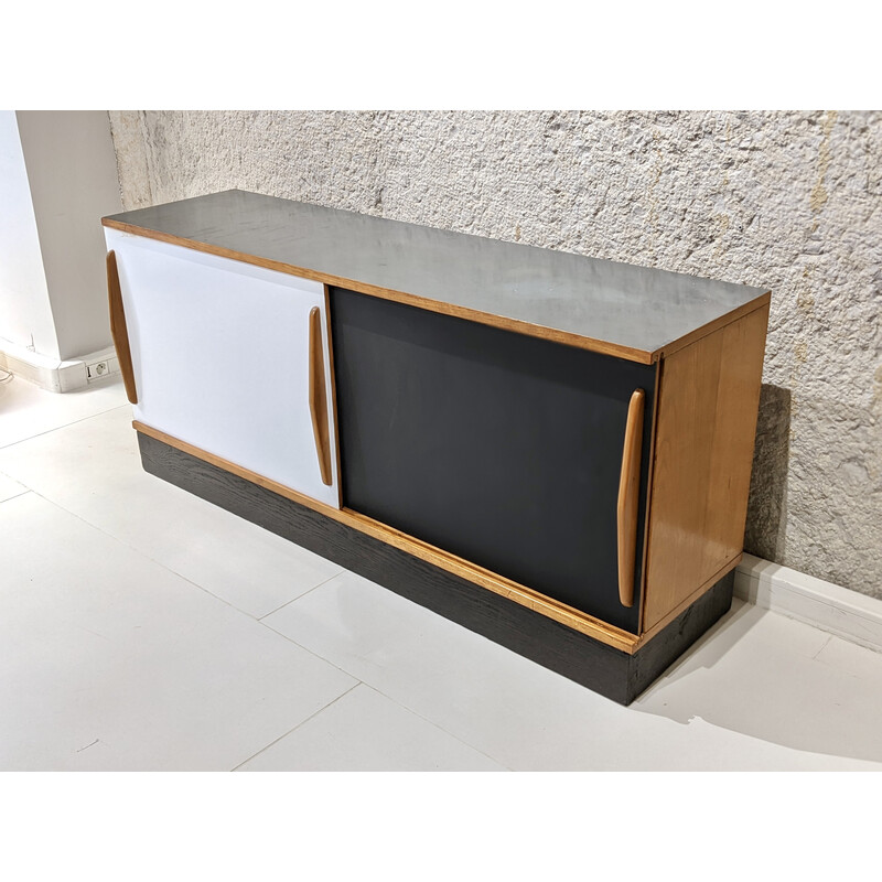 Vintage Cansado two-door highboard by Charlotte Perriand for Steph Simon, 1954