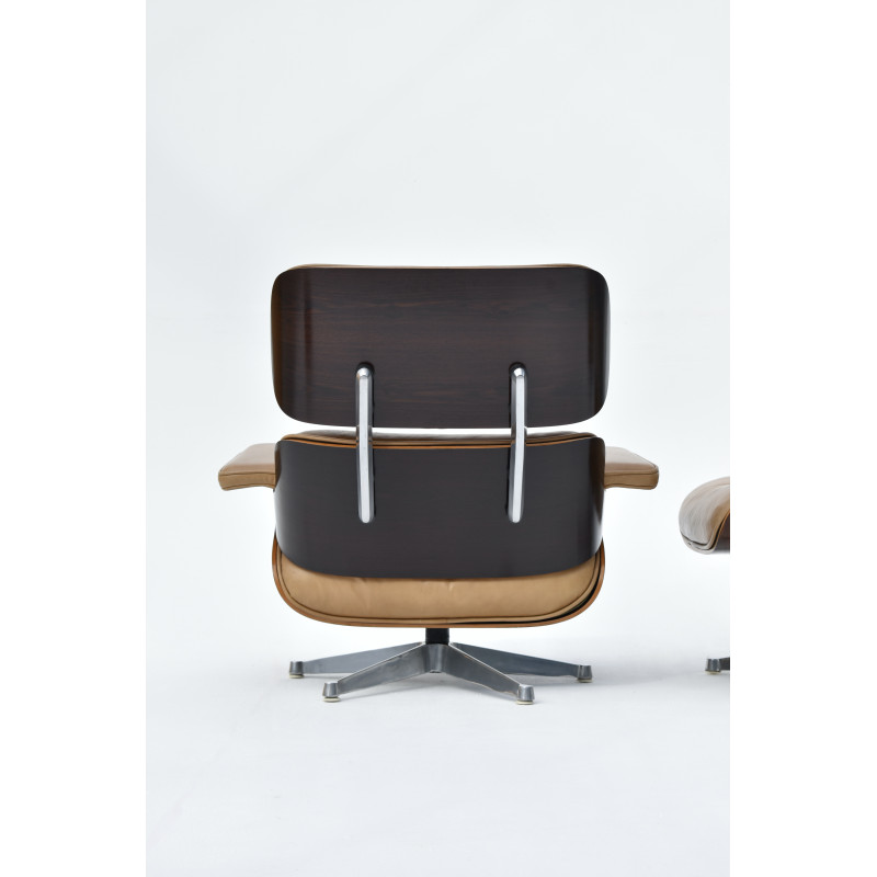 Vintage armchair and ottoman by Eames for Icf, Italy 1970s