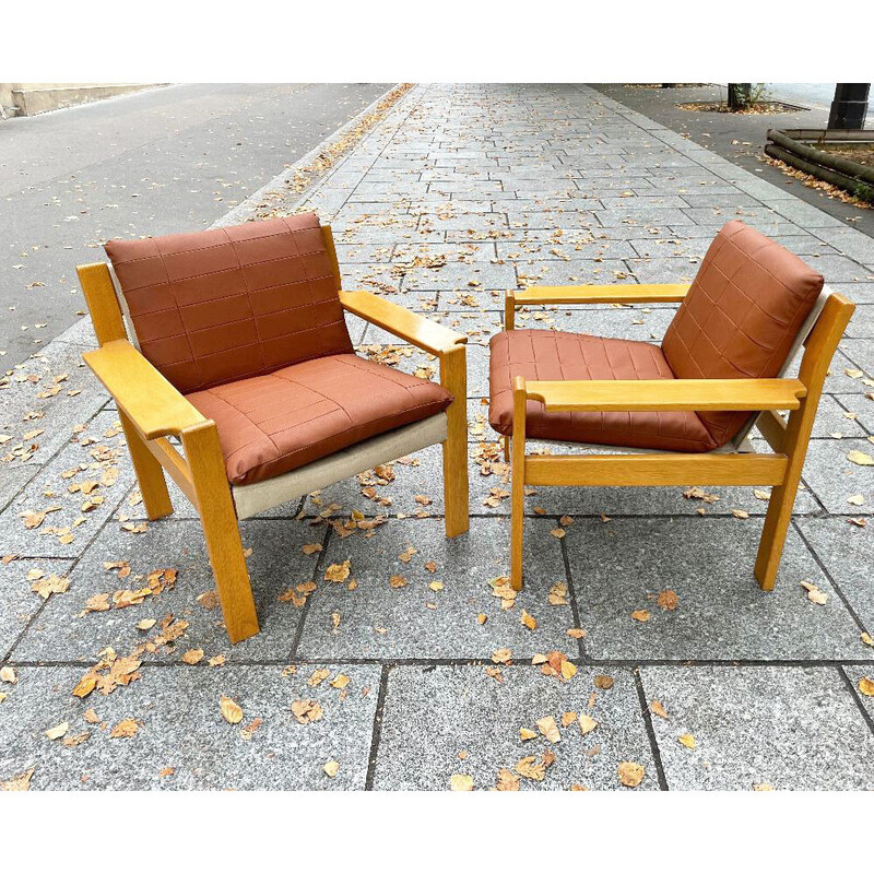 Pair of vintage Swedish Scandinavian armchairs by Karin Mobring, 1960-1970