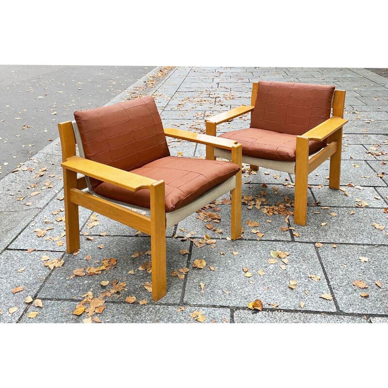 Pair of vintage Swedish Scandinavian armchairs by Karin Mobring, 1960-1970