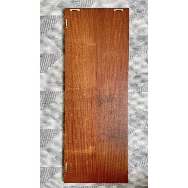 Vintage rectangular teak wall mirror