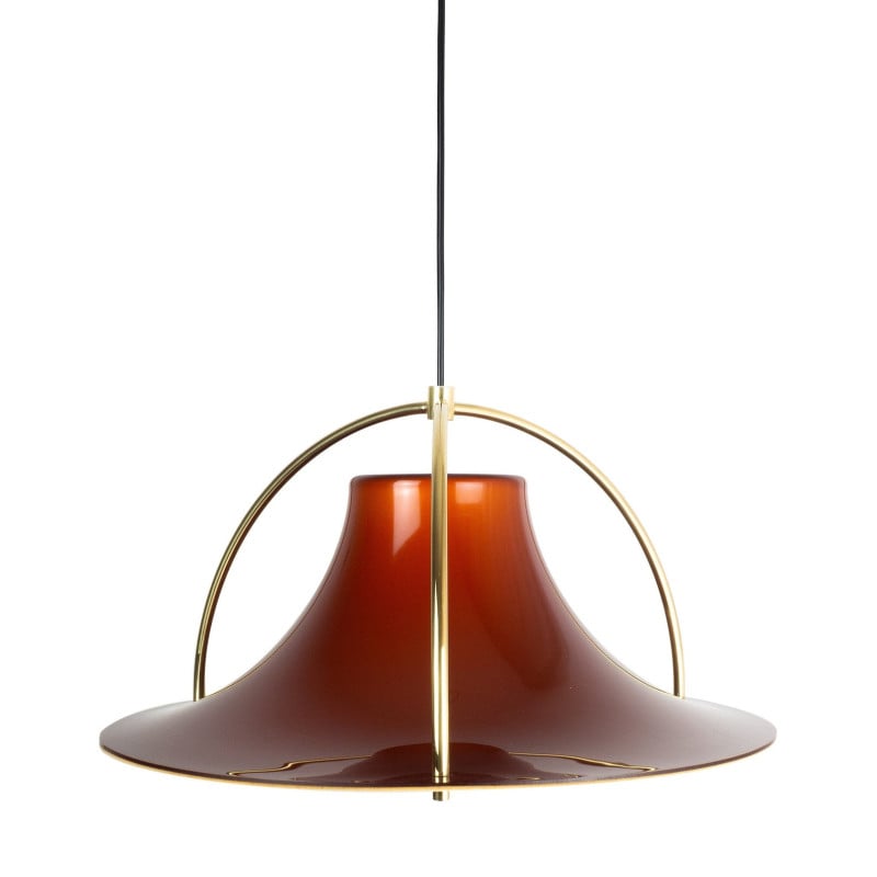 Danish vintage pendant lamp Single by Jo Hammerborg for Fog og Morup, 1977