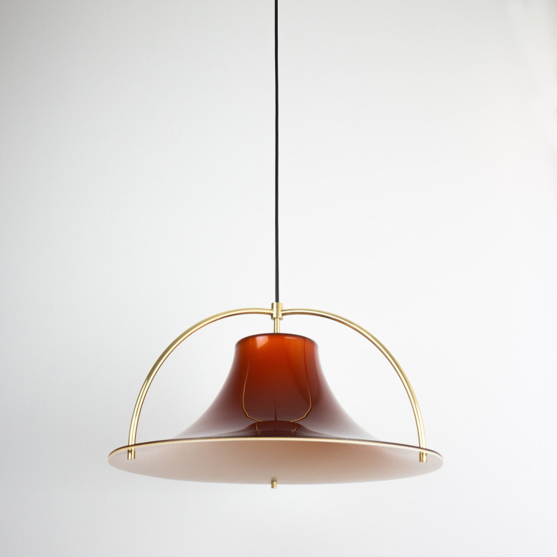 Danish vintage pendant lamp Single by Jo Hammerborg for Fog og Morup, 1977